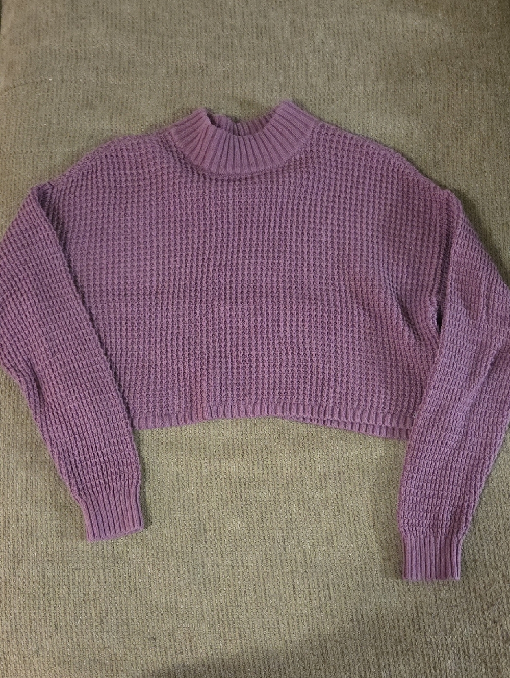 Hollister Cropped Lavender Turtleneck Sweater
